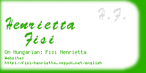 henrietta fisi business card